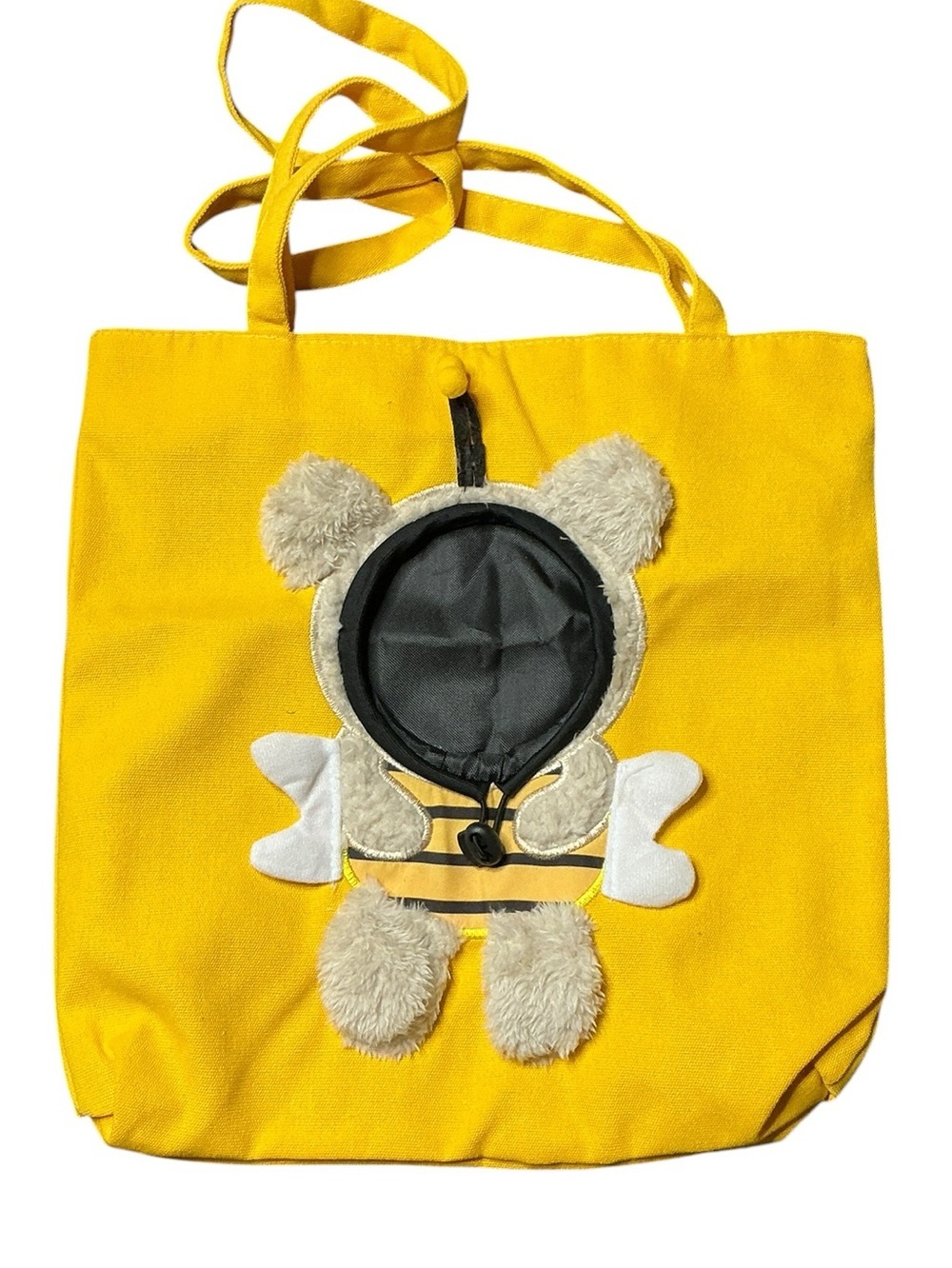 Fuzzy Bumble Bee Cat Carrier Tote Bag